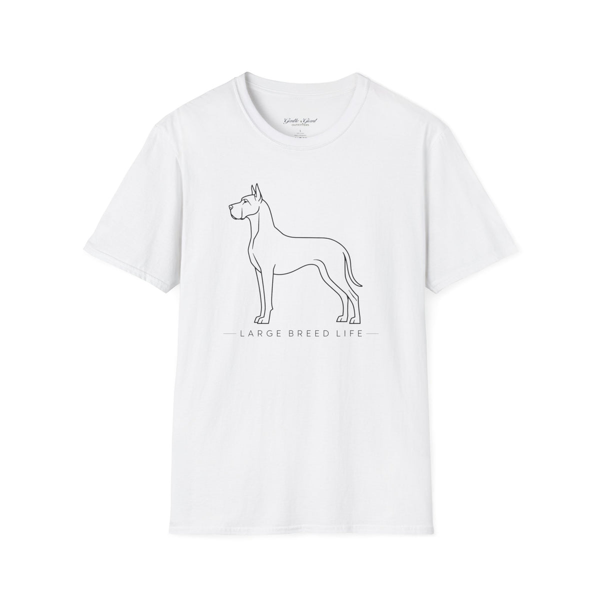 Great Dane Large Breed Life Outline T-Shirt