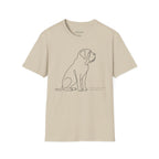 Minimalist Dog Line Art T-Shirt