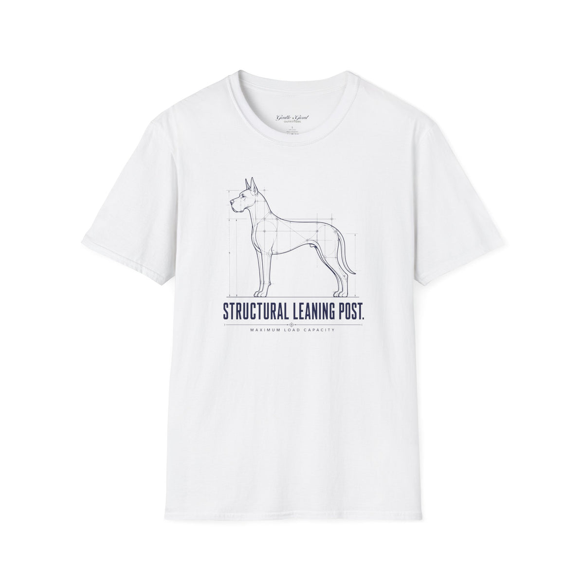 Blueprint Great Dane T-Shirt — 'Structural Leaning Post'