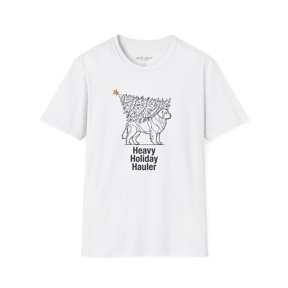 Christmas Dog T‑Shirt 'Heavy Holiday Hauler'