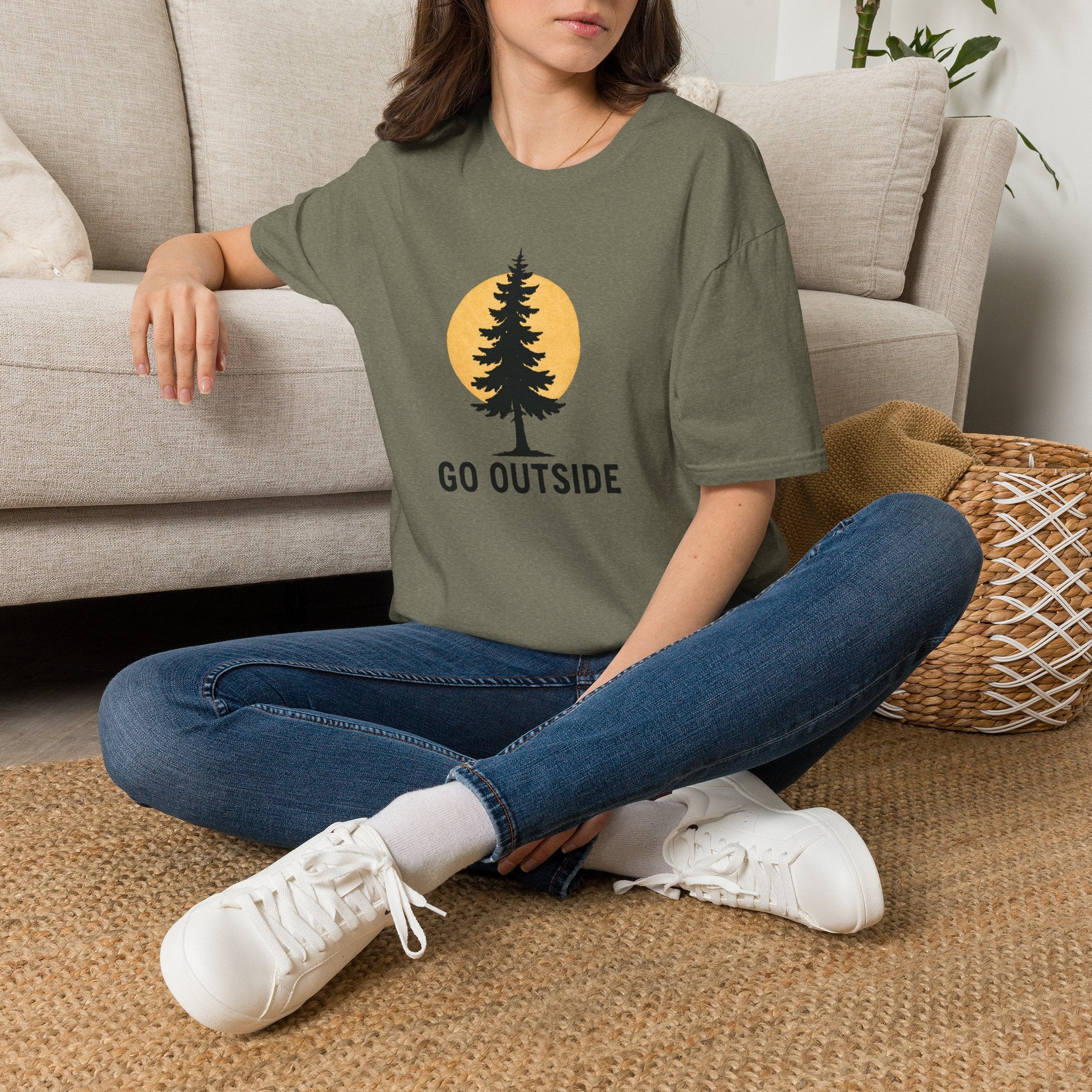 Pine Tree Silhouette Sunset T-Shirt