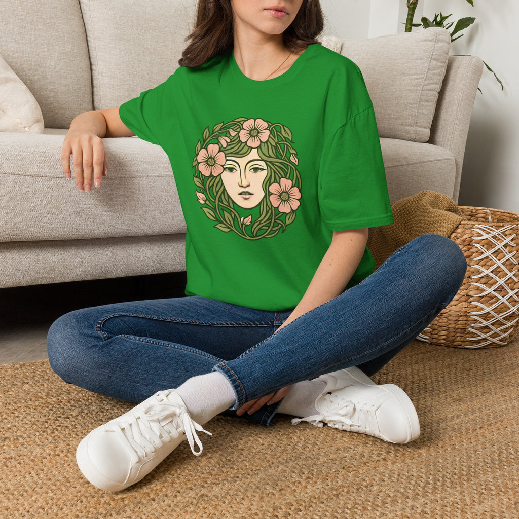 Floral Crown Portrait T-Shirt