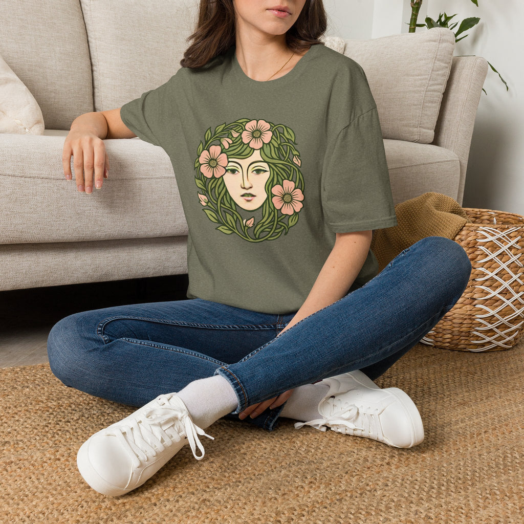 Floral Crown Portrait T-Shirt