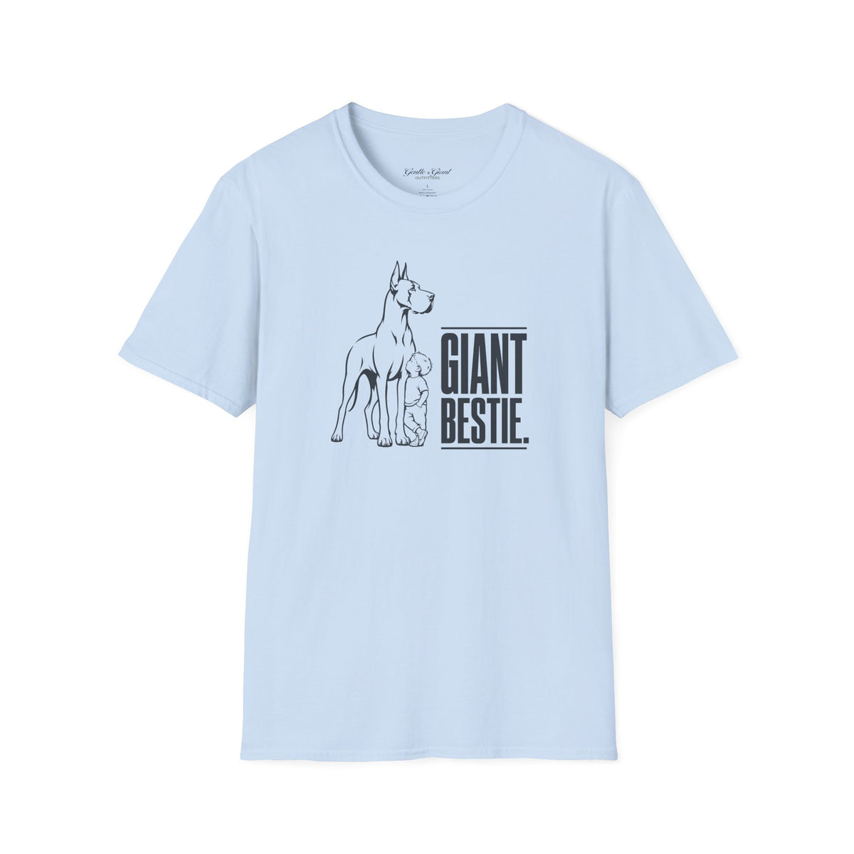 Giant Bestie Great Dane & Small Child T‑Shirt