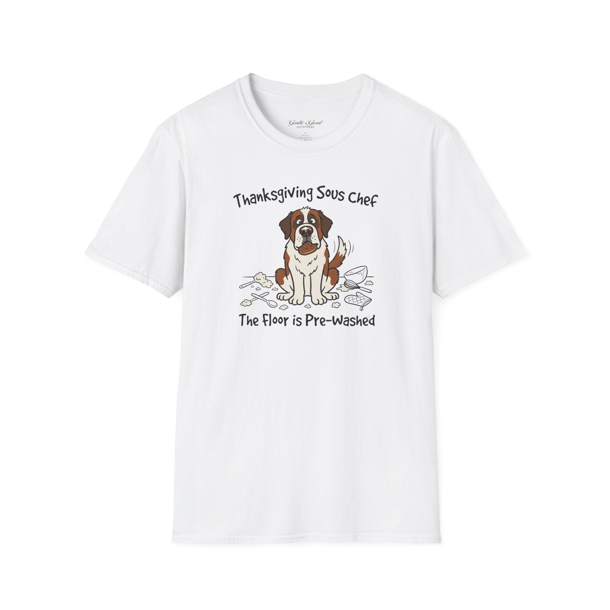 Thanksgiving Sous Chef Saint Bernard T-Shirt